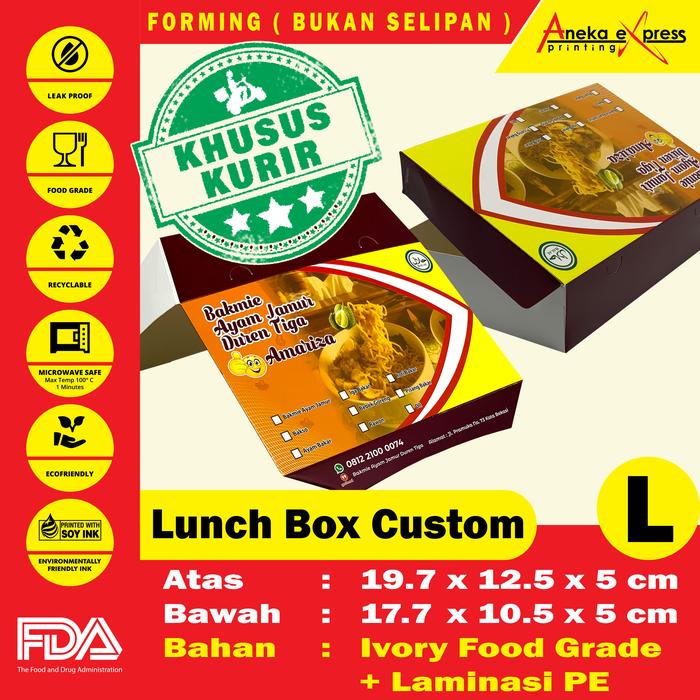 Gambar CUSTOM PRINT Paper Lunch Box Ukuran L | Qty 10000 | Khusus Kurir dari Aneka eXpress Print undefined Tokopedia