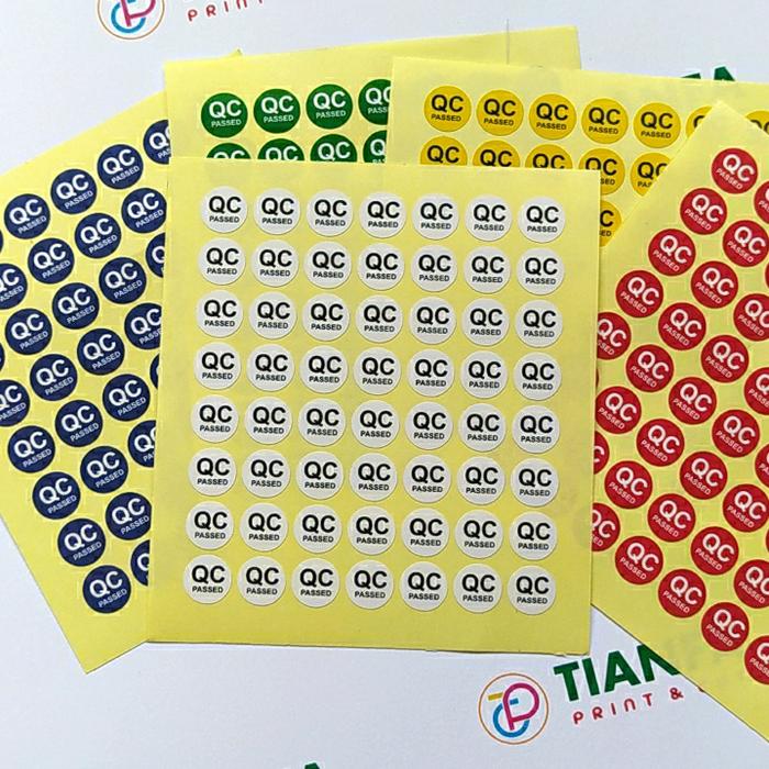 Gambar STIKER QC PASSED - Putih dari tianfa.printcut undefined Tokopedia