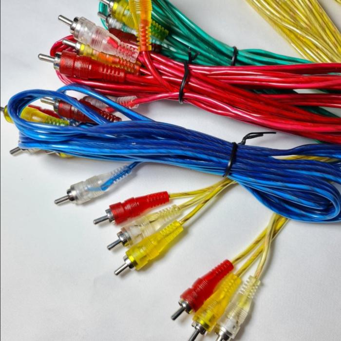 Gambar Kabel Aux Audio/RCA Transparan/Kabel AV VIDEO 1.5m / Audio 3 ke 3 - 1.5mtr dari LinLInShop88 undefined Tokopedia