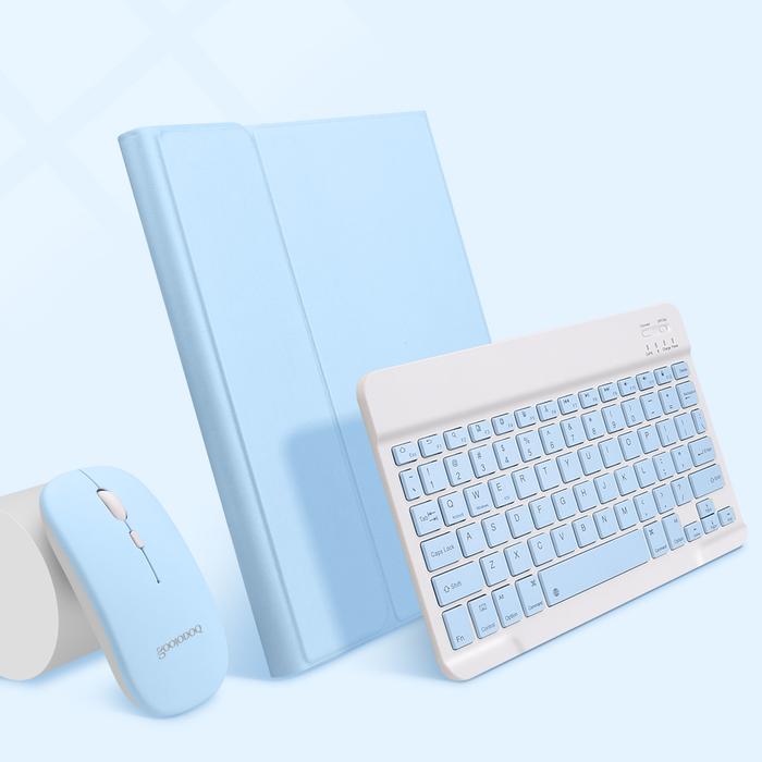 Gambar iPad Case with Bluetooth Keyboard+Mouse For iPad 10.2 10.5 Pro 11 - Biru Muda, ipad pro 11 dari GOOJODOQ LOCAL SHOP undefined Tokopedia