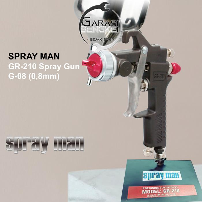 Gambar Sprayman GR-210 Spray Gun 1,2mm Semprotan Cat Tabung Atas G-12 - 1,0mm dari Garasi Bengkel undefined 3 Tokopedia