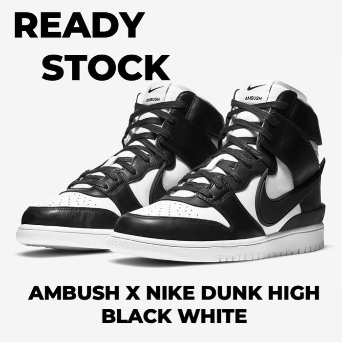 black white nike dunk high