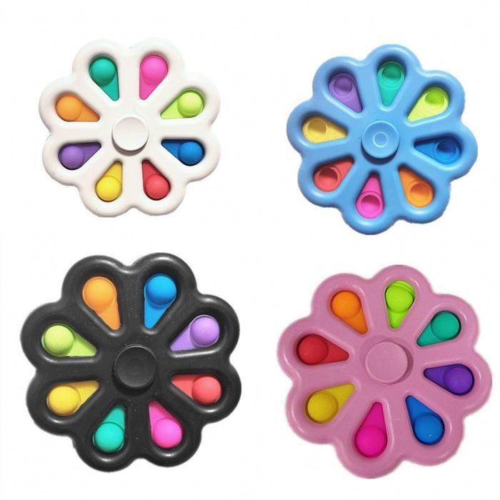 Gambar (LC) New Fidget Spinner Push Pop It Simpl Dimpl WARNA WARNI TERBARU - 8 SPINNER dari Lucky Collectionn undefined Tokopedia