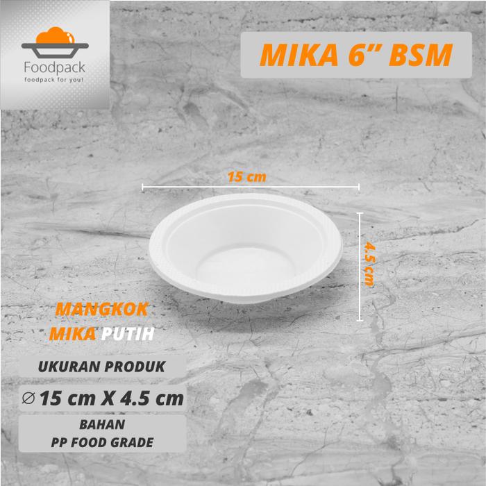 Gambar Mangkok Plastik BSM White - Mangkuk Mika Putih - Isi 50 Pcs - 6 dari Food Tools undefined Tokopedia