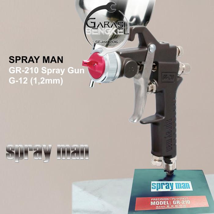Gambar Sprayman GR-210 Spray Gun 1,2mm Semprotan Cat Tabung Atas G-12 - 1,2mm dari Garasi Bengkel undefined Tokopedia