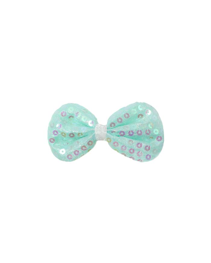 Gambar Stroberi Big Bow Sequin Hair Clip - Glitter Green dari Stroberi Accessories undefined Tokopedia