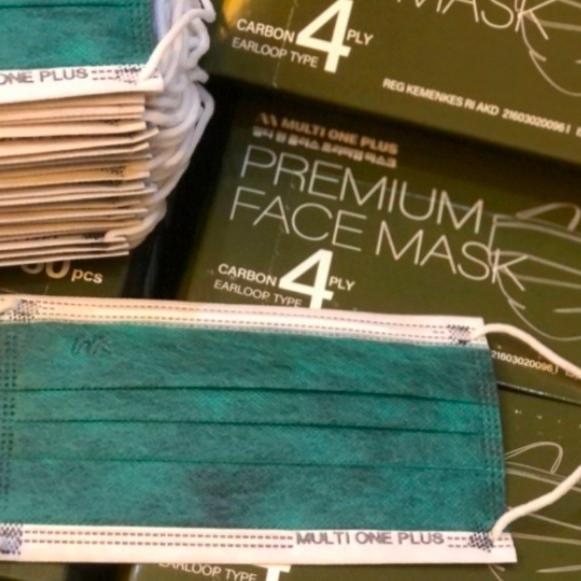 Gambar Masker Multi One Plus Carbon 4ply Earloop 50pc - Hijau dari FayNel Store undefined Tokopedia