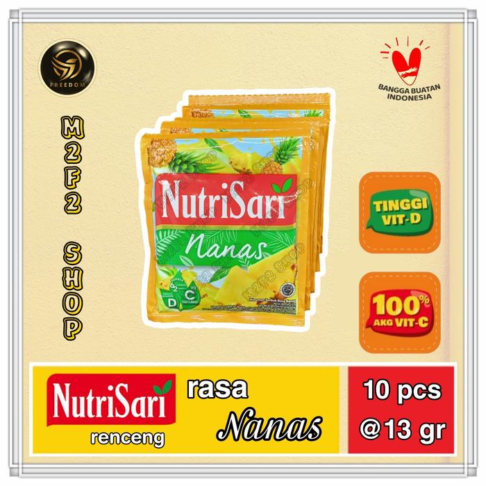 Gambar NutriSari Minuman Serbuk Rasa Nanas Sachet - 13 gr (Harga Renceng) dari M2F2 Shop - Paseban undefined Tokopedia