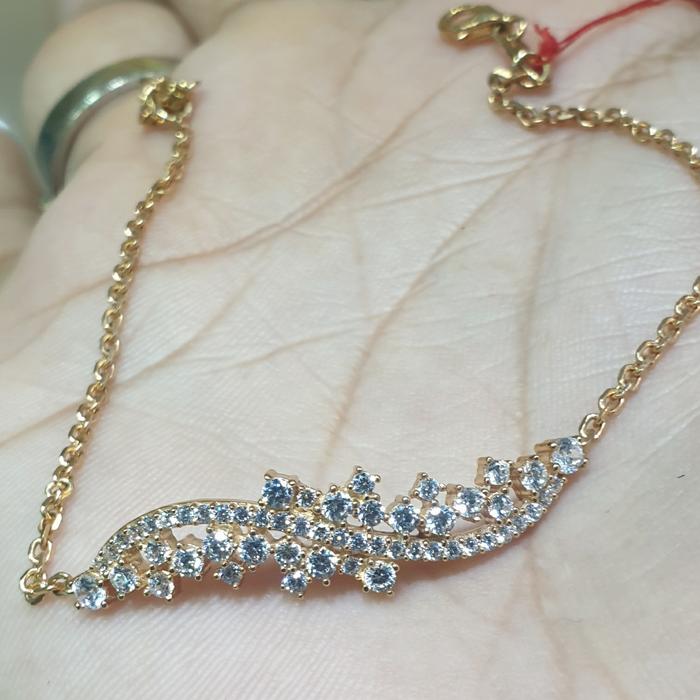 Gambar gelang emas plat daun matamata bisa di adjust dari sinarindahmas undefined Tokopedia