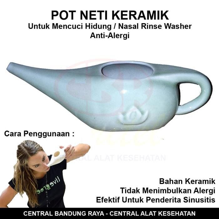 Gambar Pot Neti Keramik - Pencuci Hidung / Nasal Rinse Washer Anti-Alergi dari Central Bandung Raya undefined Tokopedia