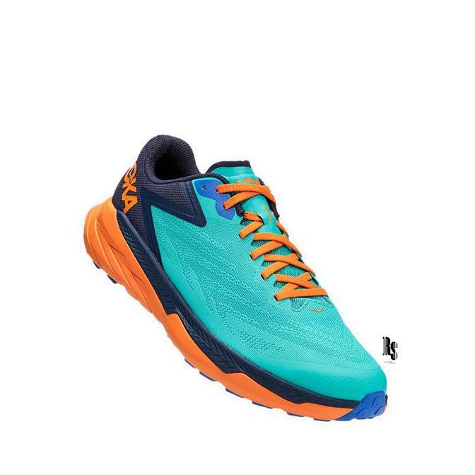 Gambar HOKA Zinal Men's Trail Running Shoes - Atlantis/Outer Space - 9.5 dari radheesportshop undefined Tokopedia