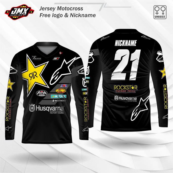 Gambar jersey motocross trail downhill trabas custom nama dan nomor - Hitam, XS dari jmxfactory undefined Tokopedia