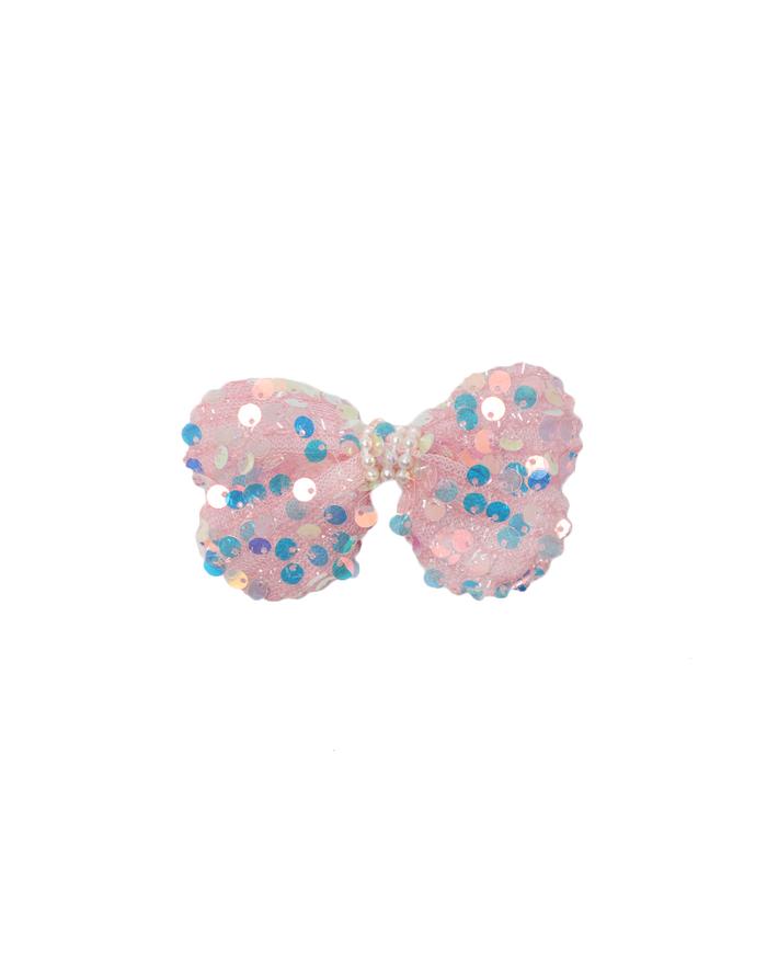 Gambar Stroberi Big Bow Sequin Hair Clip - Pearl Pink dari Stroberi Accessories undefined Tokopedia