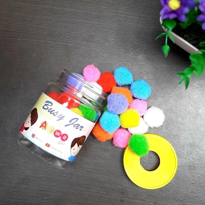 Gambar Busy Jar Montessori Mainan Edukasi Anak Abwakids - Pom2 Jar dari Abwakids undefined Tokopedia