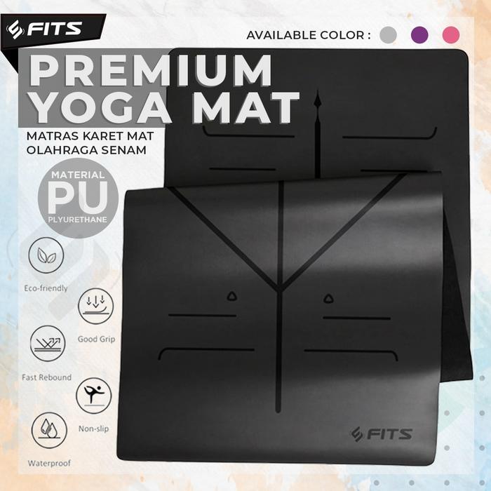 Gambar SFIDN FITS Matras / Mat Yoga Premium / Matras Karet Mat Senam Olahraga - Hitam, 63Cm X 33cm dari Fits Fact undefined Tokopedia