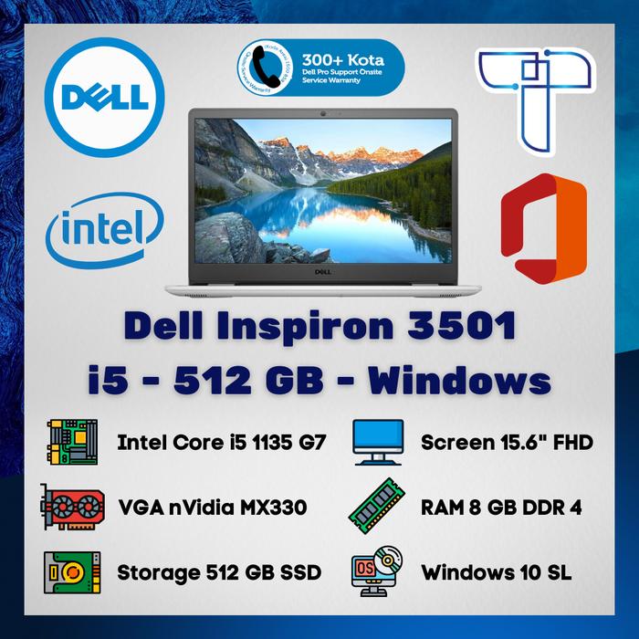 Promo Laptop Dell Notebook Inspiron 15 3501 i5 512 GB SSD