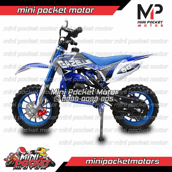 Gambar Motor Mini Trail Gazelle Trail Mini MT4 50cc 2T Automatic - Biru dari Mini Pocket Motor Sparepart undefined Tokopedia
