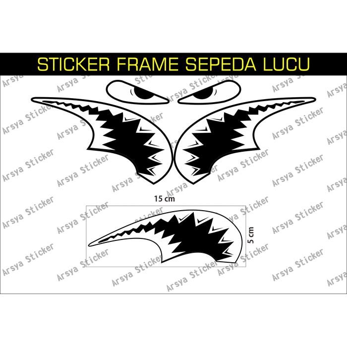 Gambar Sticker Frame sepeda lucu untuk sepeda dewasa dan anak anak - 15cmX5cm D dari kinkin sticker undefined Tokopedia