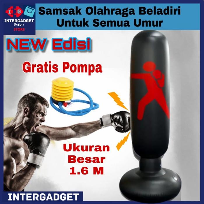Gambar Samsak Berdiri / Samsak Tinju / Samsak Latihan Beladiri - Samsak B+Pompa dari Intergadget Store undefined Tokopedia