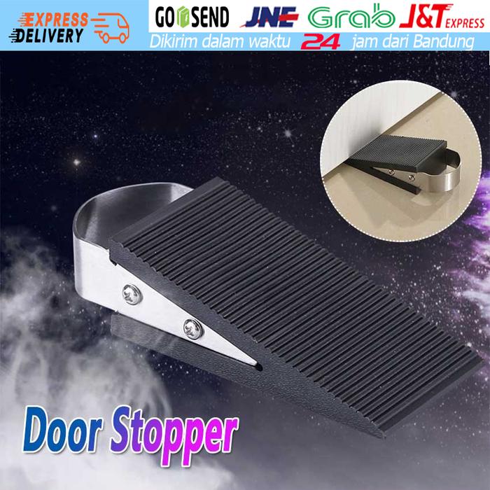 Gambar Ganjelan Pintu Door Stopper Karet Ganjal Pintu Penahan Pintu Segitiga - Hitam dari Soya Global undefined Tokopedia