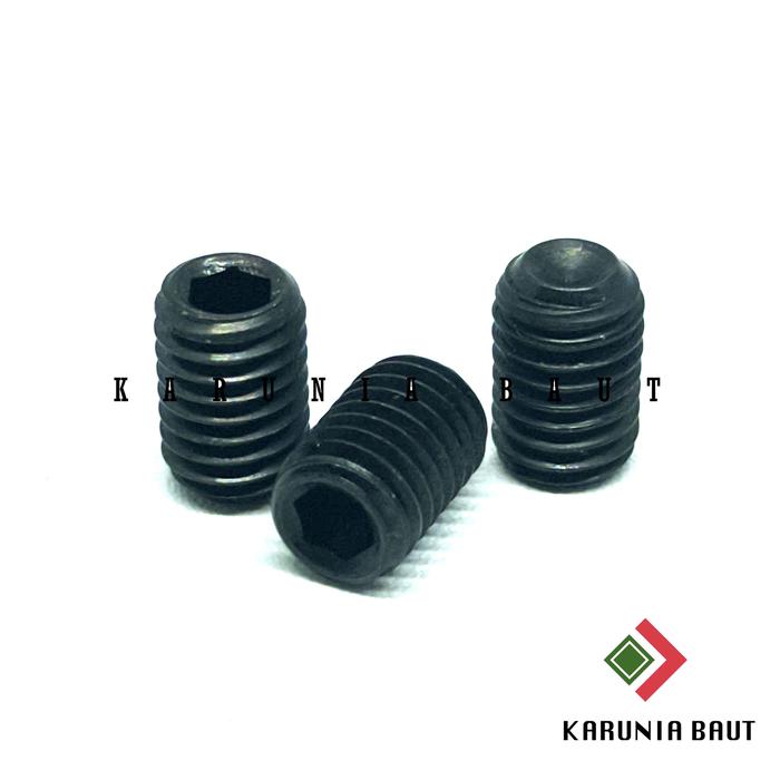 Gambar BAUT L TANAM M12 BAJA HITAM DRAT 12 MM PITCH 1.75 MM KUNCI L HEXAGON 6 - UKURAN 12X12 dari KARUNIA BAUT undefined Tokopedia
