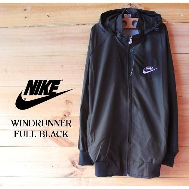 Jual JAKET PARASUT NIKE HITAM POLOS 