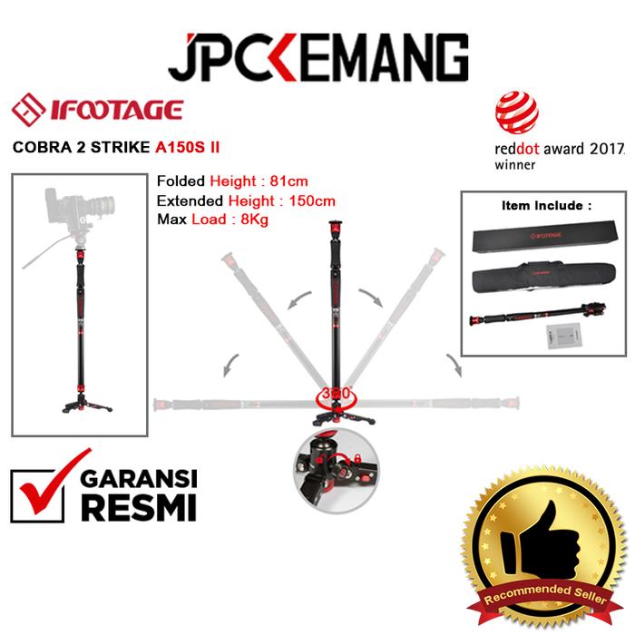 Gambar iFootage Cobra 2 Strike A150S II Monopod Aluminum GARANSI RESMI dari JPC Kemang undefined Tokopedia