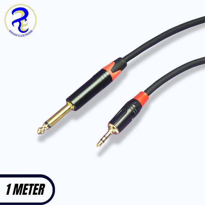 Gambar kabel converter jack 6.5 mm to 3.5 mm kabel gitar keyboard bass 1m - silver, 1 METER dari Rosadi Elektronik undefined 3 Tokopedia