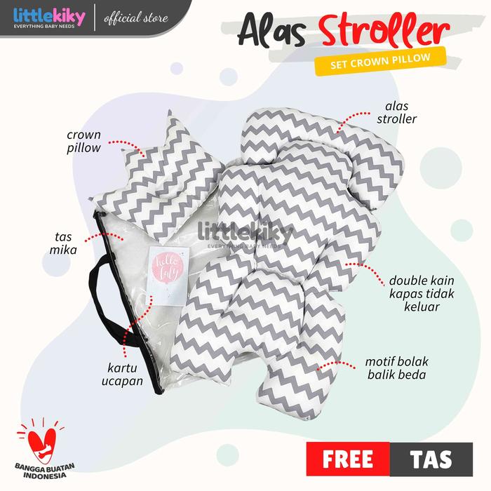 Gambar Alas Stroller / Alas Car Seat Universal 5 Lubang Gratis Bantal Crown - STCR MOTIF dari littlekiky undefined Tokopedia
