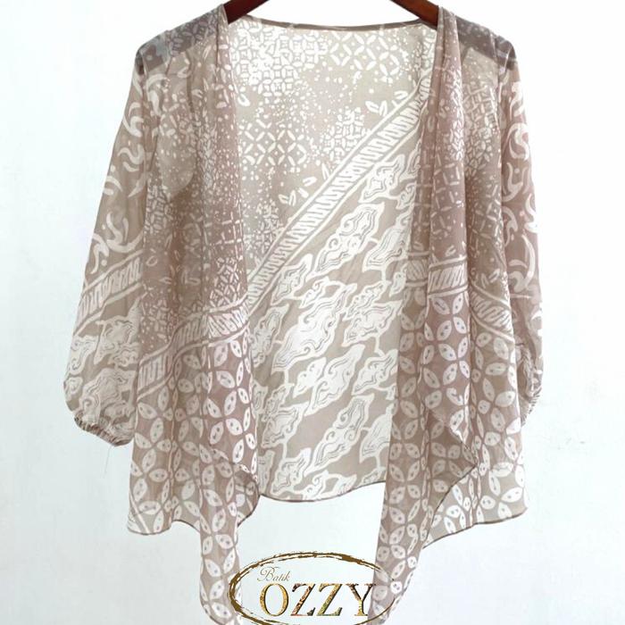 Gambar Outer Cardigan Maxi - Choco, L dari Ozzy Batik undefined Tokopedia