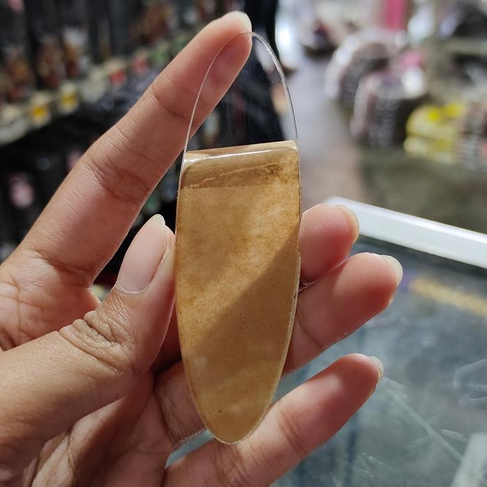 Gambar Name Tag Oval / Papan Nama Dada Oval Uk. 8 x 2.2cm Tebal 2 mm - Bening Transprn dari Apien Sticker undefined Tokopedia