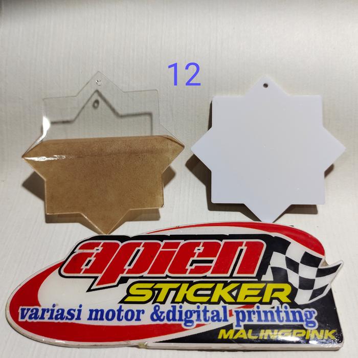 Gambar Bahan Medali Akrilik Segi Lima Untuk wisuda 2 mm Uk 6.5 cm x 6.5cm - Medali No. 12, Bening Transprn dari Apien Sticker undefined Tokopedia