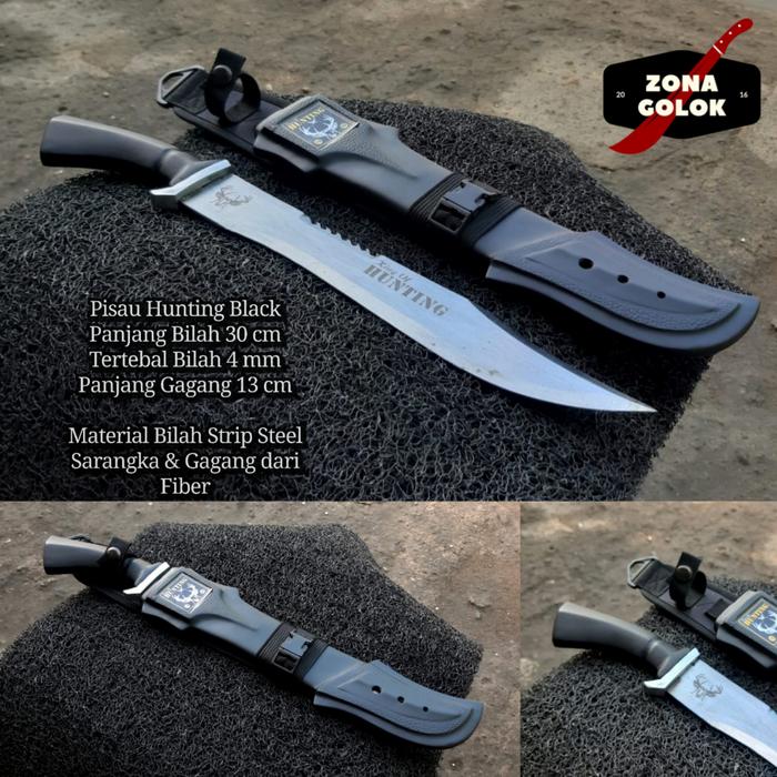 Gambar PISAU COBRA HUNTING BERBURU KUALITAS SUPER TAJAM - Hitam dari ZONA GOLOK undefined Tokopedia