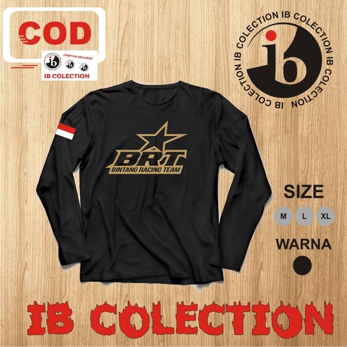 Gambar Kaos Distro T-shirt Unisex Lengan Panjang BRT Bintang Racing Team - Hitam, M dari IB STAR undefined Tokopedia