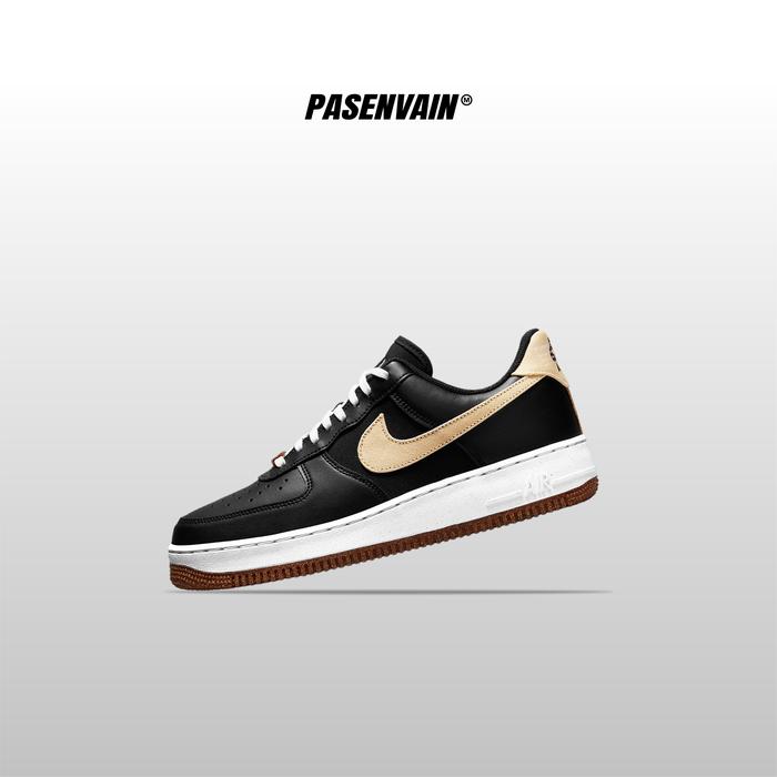 tan checkered air force ones