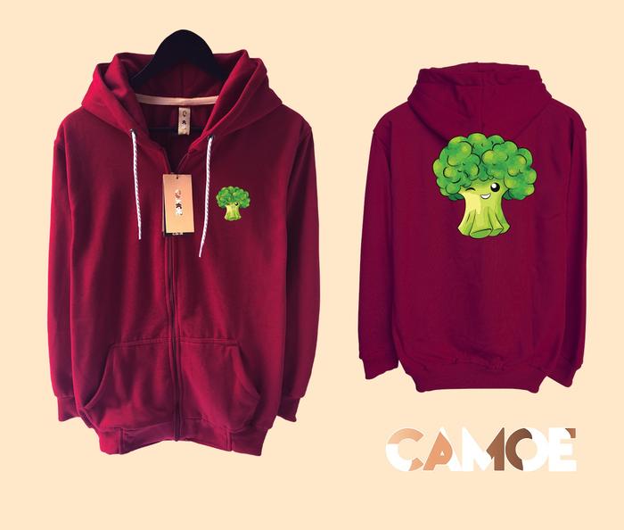 Gambar Jaket Camoe zipper Premium Printed desain sayur brokoli broccoli hijau - XL dari Camoe Clothing undefined Tokopedia