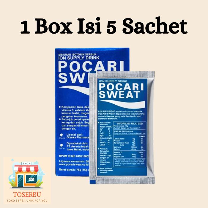 Gambar Pocari Sweat Bubuk Sachet – 1 Box / Pack Isi 5 Sachet - 15 gram 15gr dari TOSERBU - TokoSerbaUnik undefined Tokopedia