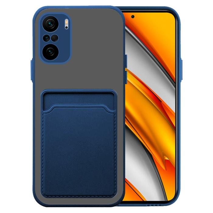 Gambar Casing SoftCase Simpan Kartu Card Slot Xiaomi Poco F3 (5G) Holder - Biru, POCO F3 (5G) dari Helo Aksesoris undefined Tokopedia