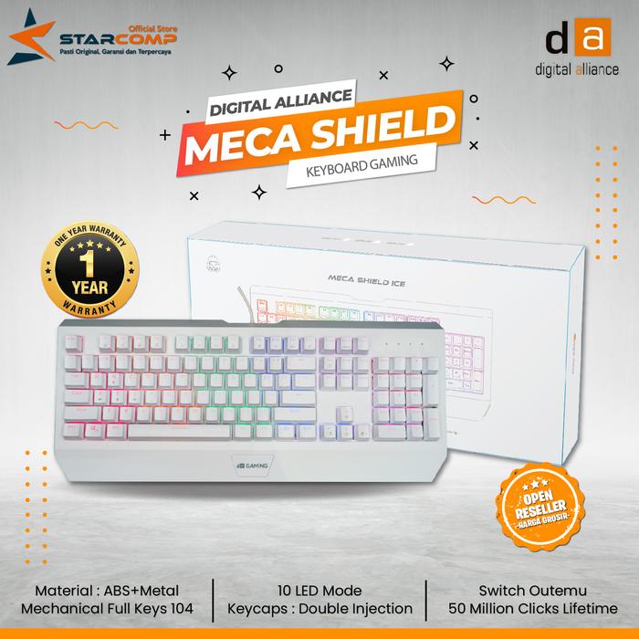 Gambar Digital alliance Keyboard Gaming Meca Shield Ice Full keys DA dari Starcomp Origin undefined Tokopedia