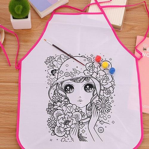 Gambar DIY Apron Painting Celemek Anak Mewarnai Melukis Celemek - Motif Muka Cewe dari Hundredtwentys undefined Tokopedia