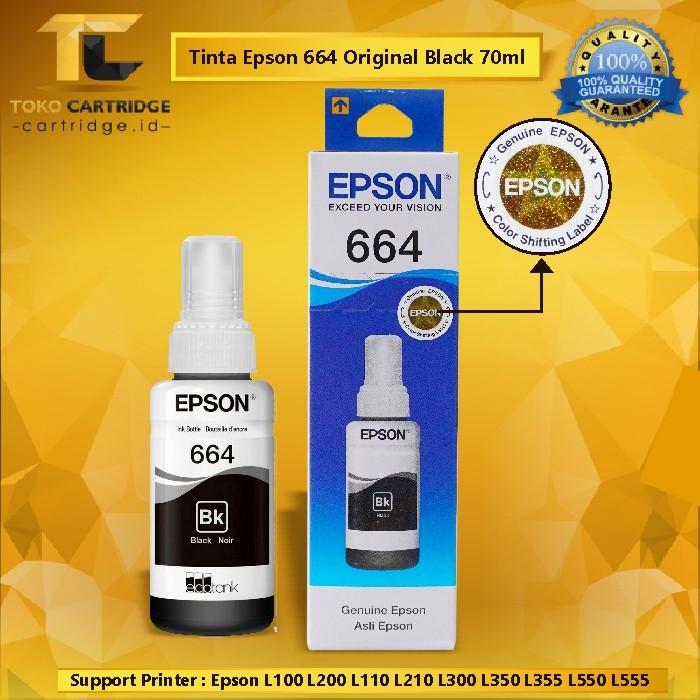 Jual Tinta Epson 664 Black (T6641) Original - Kota Surabaya -  TokoCartridgeOnline | Tokopedia