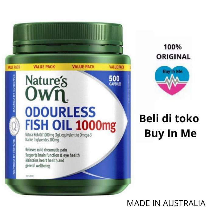 Jual Natures Own odourless fish oil 1000mg isi 500 capsules - Jakarta Barat  - Buy in Me | Tokopedia