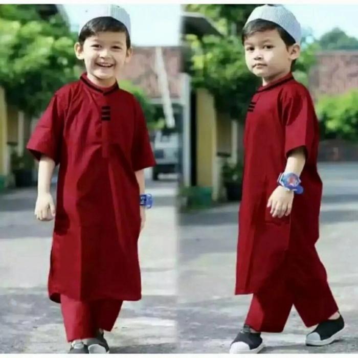 Gambar setelan baju koko anak model pakistan usia 1-12 thn terbaru/terpopuler - maroon, 2 dari ANDINDA_SHOP undefined Tokopedia