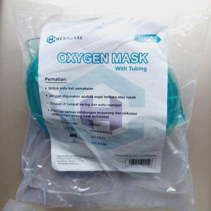 Jenis Masker O2 Jual Masker Oksigen Dewasa/ Oxygen Mask With Tube/Selang Oksigen ...