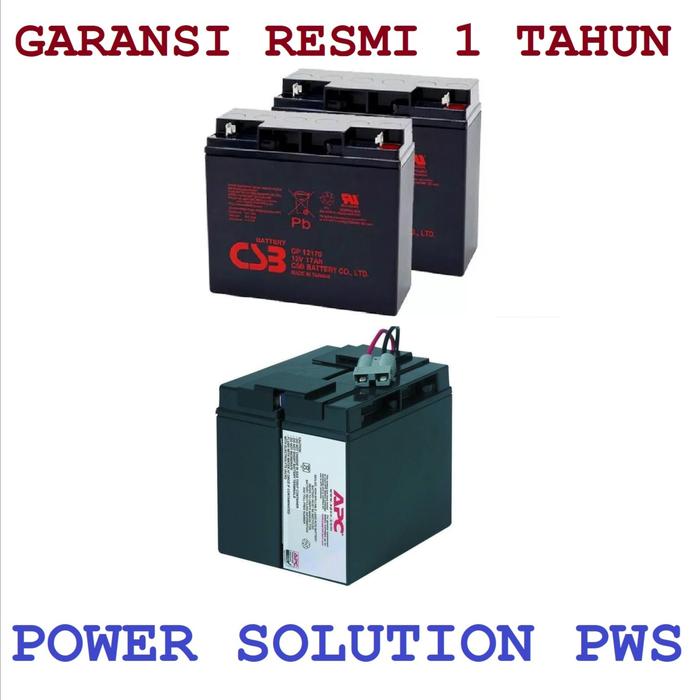 Jual RBC7 RBC148 Battery Competible For UPS APC. 2x CSB LONG 12V 17AH ...