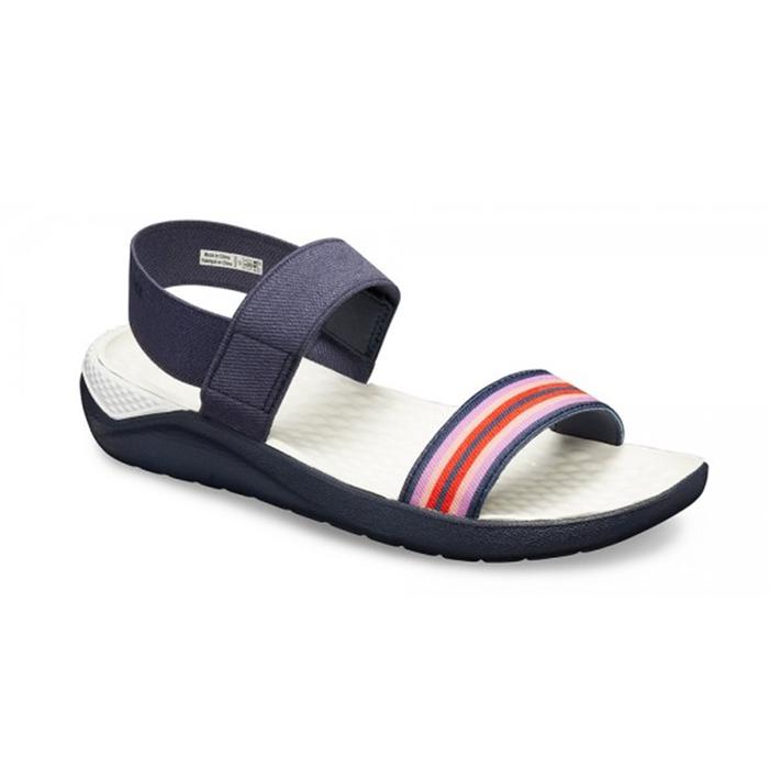 Gambar Crocs LiteRide Relaxed Fit Women Sandals Original Include Box - Navy Rainbow, W6 dari Pediashop undefined Tokopedia