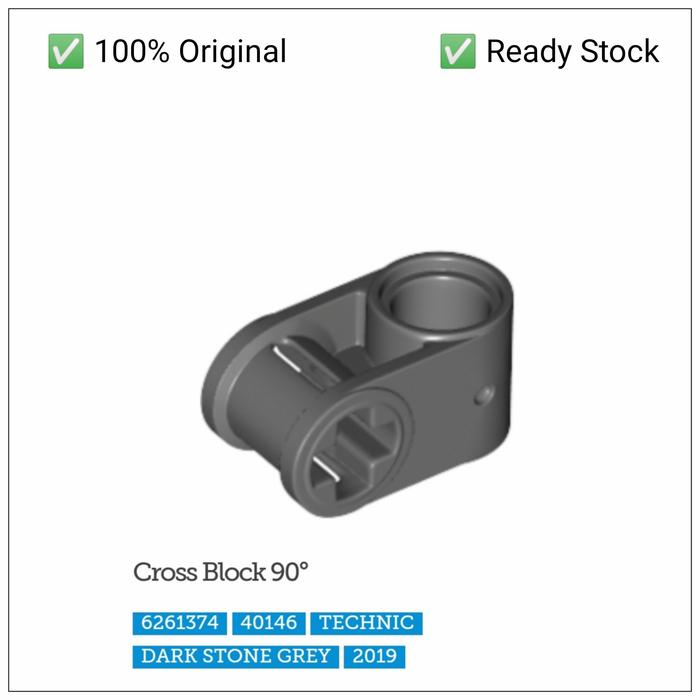 Gambar Lego 6536 Technic, Axle and Pin Connector Perpendicular - Abu-abu dari Lil-McBrick undefined Tokopedia