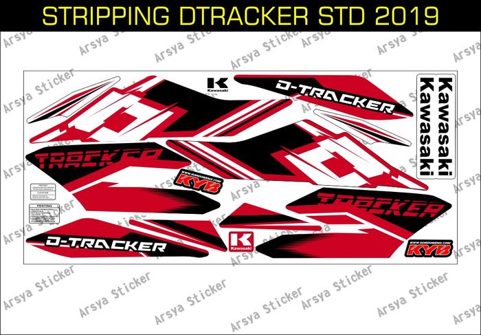 Gambar Sticker Stiker Striping Dtracker D Tracker STD 2019 - Merah dari kinkin sticker undefined Tokopedia
