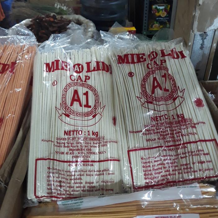 Gambar Mie Lidi Cap A1 1kg Medan Kuning dan Putih - Putih dari Toko ShopSans undefined Tokopedia