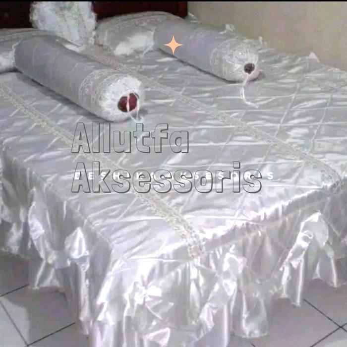 Gambar Sprei Pengantin Set Mewah Polos - maroon, no.1(180x200) dari Allutfa store 16 undefined Tokopedia
